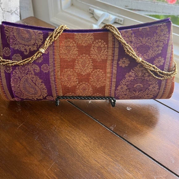 Unbranded Handbags - Brocade Boho lined clutch evening bag